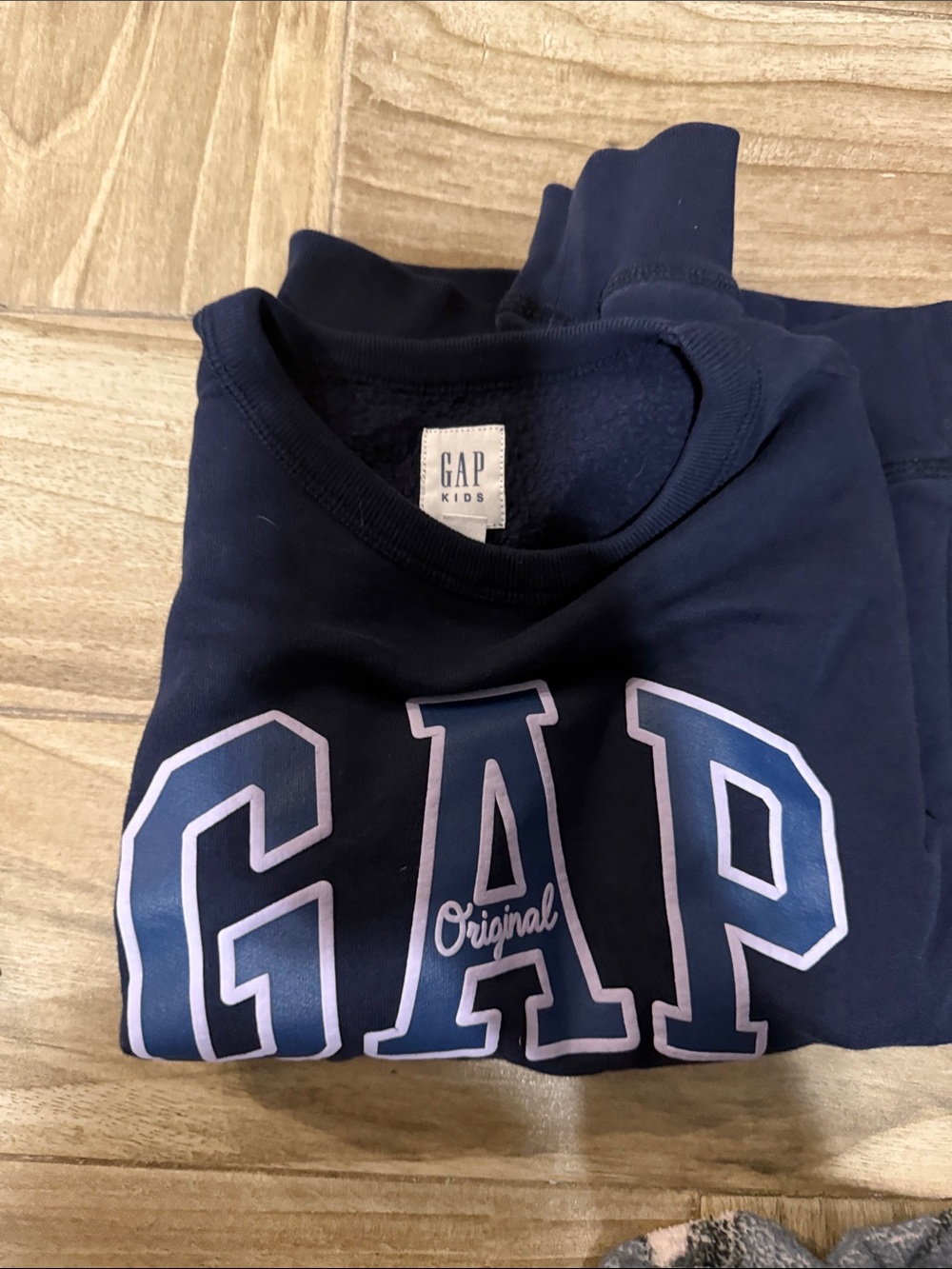GAP Navy Pullover with Bold Lettering